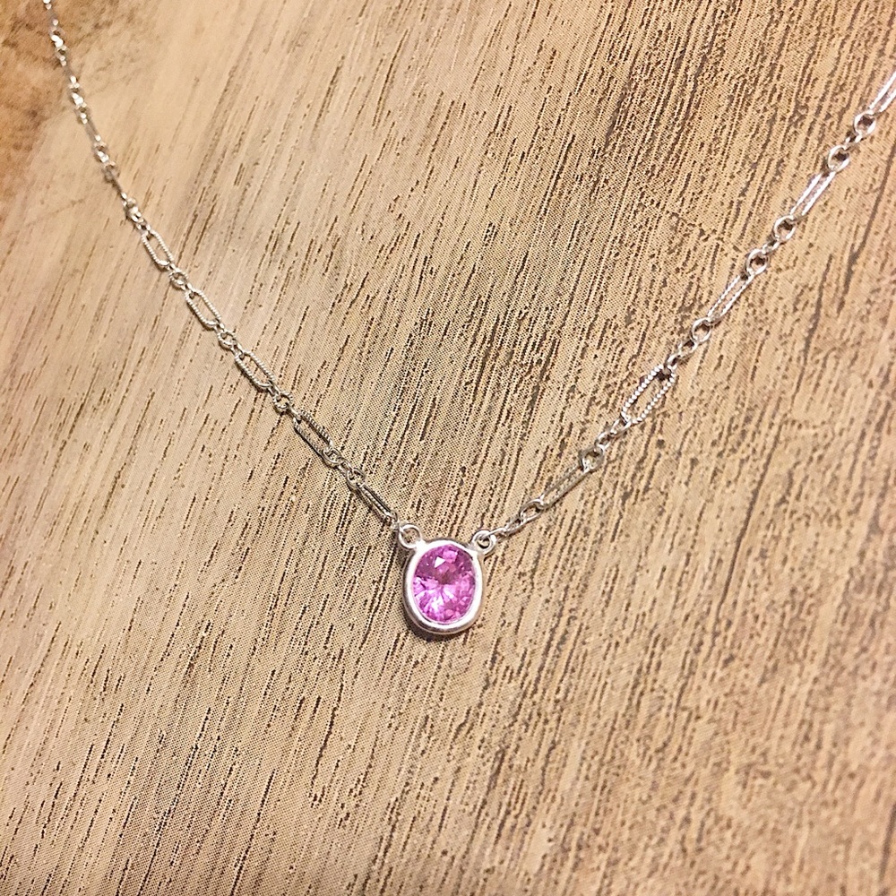 Natural vivid baby pink sapphire necklace!!!